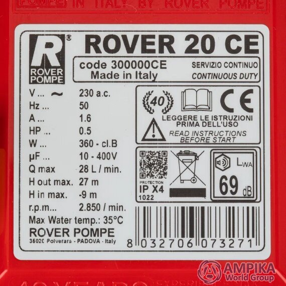 Bomba Rover Pompe ROVER 20