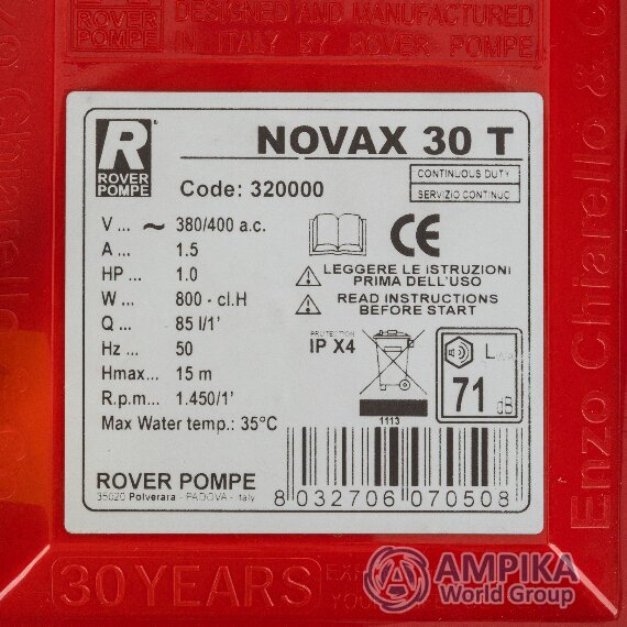 Bomba Rover Pompe NOVAX 30-T