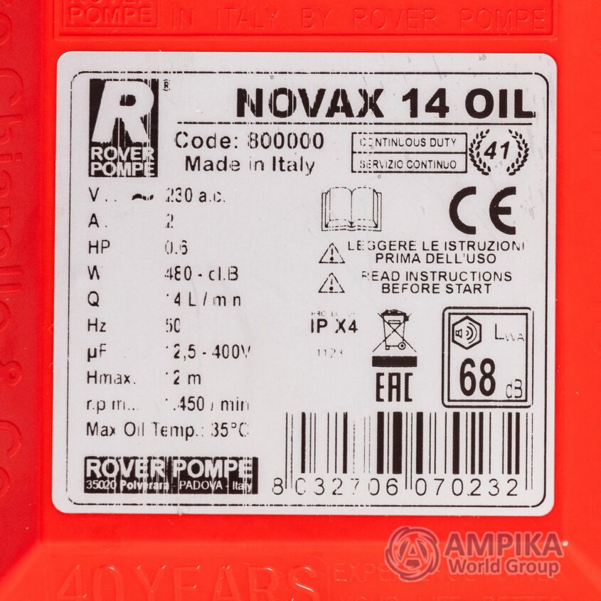 Bomba Rover Pompe NOVAX 14 Oil